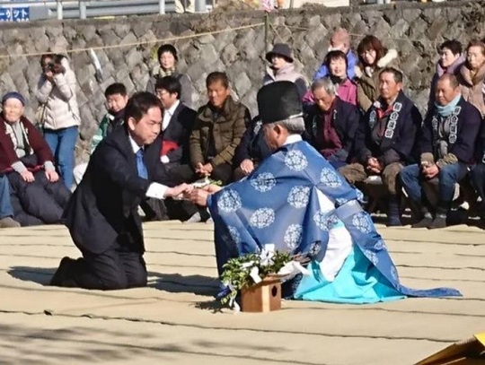 材木座海岸の五所神社汐まつりに参加しました。