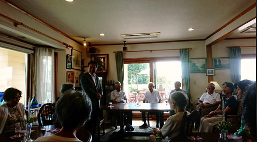 元サッカー日本代表の監督二宮さんのお宅でミニ集会